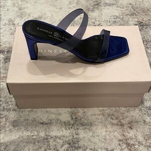 Chinese Laundry Navy Strappy Heels
